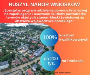 Ruszył nabór wniosków dotacyjnych na usuwanie skutków powodzi na terenie województwa opolskiego